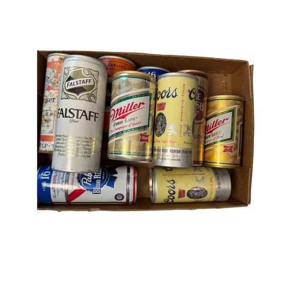 Vintage Beer Cans Collection: Budweiser Falstaff Miller Coors Pabst Old English - Picture 1 of 4